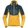 Bergans Of Norway Senja Midlayer Hood W Jacket Light Golden Yellow / Orion Blue