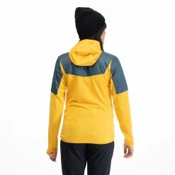 Bergans Of Norway Senja Midlayer Hood W Jacket Light Golden Yellow / Orion Blue -Bergans Of Norway shop 8729 21651 3