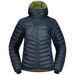 Bergans Of Norway Senja Down Light W Jacket W/Hood Orion Blue / Green Oasis