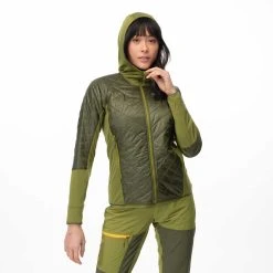 Bergans Of Norway Cecilie Light Insulated Hybrid Jacket Dark Olive Green / Trail Green -Bergans Of Norway shop 8819 25281 8
