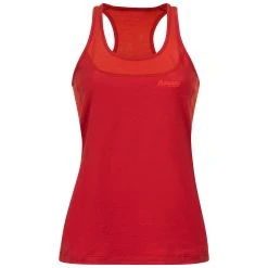 Bergans Of Norway Cecilie Active Wool Singlet Red Leaf / Energy Red
