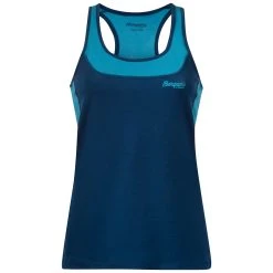 Bergans Of Norway Cecilie Active Wool Singlet Deep Sea Blue / Clear Ice Blue