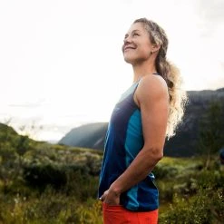 Bergans Of Norway Cecilie Active Wool Singlet Deep Sea Blue / Clear Ice Blue -Bergans Of Norway shop 8821 21684 3
