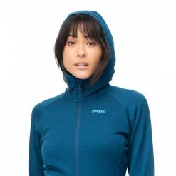 Bergans Of Norway Cecilie Wool Hood Jacket Deep Sea Blue -Bergans Of Norway shop 8824 21635 7