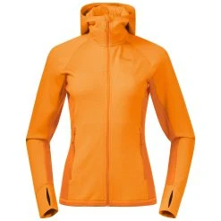 Bergans Of Norway Cecilie Wool Hood Jacket Lush Yellow / Cloudberry Yellow