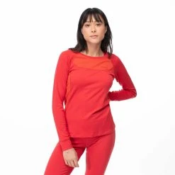 Bergans Of Norway Cecilie Wool Long Sleeve Red Leaf / Energy Red -Bergans Of Norway shop 8825 21683 2