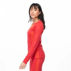 Bergans Of Norway Cecilie Wool Long Sleeve Red Leaf / Energy Red -Bergans Of Norway shop 8825 21683 5