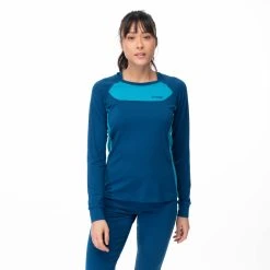 Bergans Of Norway Cecilie Wool Long Sleeve Deep Sea Blue / Clear Ice Blue -Bergans Of Norway shop 8825 21684 4