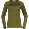 Bergans Of Norway Cecilie Wool Long Sleeve Trail Green / Dark Olive Green -Bergans Of Norway shop 8825 25280