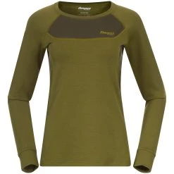 Bergans Of Norway Cecilie Wool Long Sleeve Trail Green / Dark Olive Green