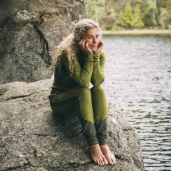Bergans Of Norway Cecilie Wool Long Sleeve Trail Green / Dark Olive Green -Bergans Of Norway shop 8825 25280 2