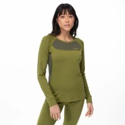 Bergans Of Norway Cecilie Wool Long Sleeve Trail Green / Dark Olive Green -Bergans Of Norway shop 8825 25280 4