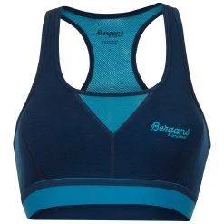 Bergans Of Norway Cecilie Wool Top Deep Sea Blue / Clear Ice Blue