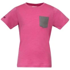 Bergans Of Norway Myske Wool Kids Tee Ibis Rose