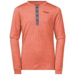 Bergans Of Norway Myske Wool Youth Shirt Cantaloupe