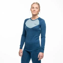 Bergans Of Norway Inner:Light W Long Sleeve Orion Blue / Misty Forest -Bergans Of Norway shop 8923 21477 7