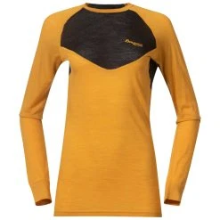 Bergans Of Norway Inner:Light W Long Sleeve Golden Yellow / Solid Charcoal