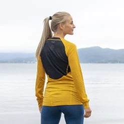 Bergans Of Norway Inner:Light W Long Sleeve Golden Yellow / Solid Charcoal -Bergans Of Norway shop 8923 21739 3