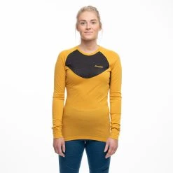 Bergans Of Norway Inner:Light W Long Sleeve Golden Yellow / Solid Charcoal -Bergans Of Norway shop 8923 21739 4
