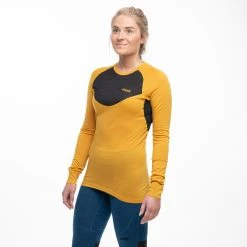 Bergans Of Norway Inner:Light W Long Sleeve Golden Yellow / Solid Charcoal -Bergans Of Norway shop 8923 21739 7