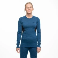 Bergans Of Norway Inner:Pure W Long Sleeve Orion Blue / Solid Charcoal -Bergans Of Norway shop 8933 21504 4