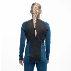 Bergans Of Norway Inner:Pure W Long Sleeve Orion Blue / Solid Charcoal -Bergans Of Norway shop 8933 21504 5