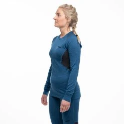 Bergans Of Norway Inner:Pure W Long Sleeve Orion Blue / Solid Charcoal -Bergans Of Norway shop 8933 21504 7