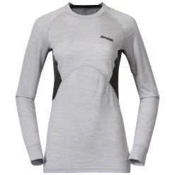 Bergans Of Norway Inner:Pure W Long Sleeve Aluminium / Solid Charcoal