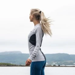 Bergans Of Norway Inner:Pure W Long Sleeve Aluminium / Solid Charcoal -Bergans Of Norway shop 8933 21738 3