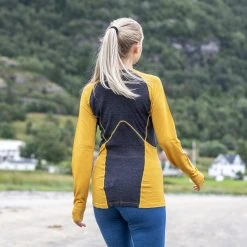 Bergans Of Norway Inner:Pure W Long Sleeve Golden Yellow / Solid Charcoal -Bergans Of Norway shop 8933 21739 3