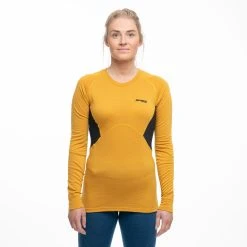 Bergans Of Norway Inner:Pure W Long Sleeve Golden Yellow / Solid Charcoal -Bergans Of Norway shop 8933 21739 4
