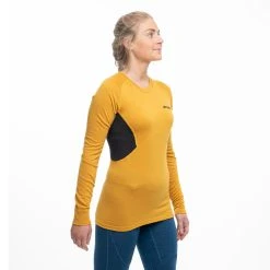 Bergans Of Norway Inner:Pure W Long Sleeve Golden Yellow / Solid Charcoal -Bergans Of Norway shop 8933 21739 5