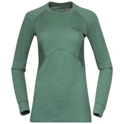 Bergans Of Norway Inner:Pure W Long Sleeve Jade Green / Dark Jade Green