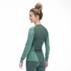 Bergans Of Norway Inner:Pure W Long Sleeve Jade Green / Dark Jade Green -Bergans Of Norway shop 8933 25319 3