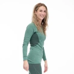 Bergans Of Norway Inner:Pure W Long Sleeve Jade Green / Dark Jade Green -Bergans Of Norway shop 8933 25319 4