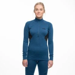 Bergans Of Norway Inner:Pure W Half Zip Orion Blue / Solid Charcoal -Bergans Of Norway shop 8935 21504 4
