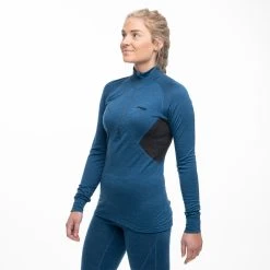 Bergans Of Norway Inner:Pure W Half Zip Orion Blue / Solid Charcoal -Bergans Of Norway shop 8935 21504 7