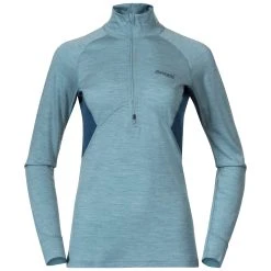 Bergans Of Norway Inner:Pure W Half Zip Smoke Blue / Orion Blue