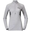 Bergans Of Norway Inner:Pure W Half Zip Aluminium / Solid Charcoal
