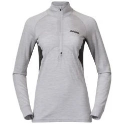Bergans Of Norway Inner:Pure W Half Zip Aluminium / Solid Charcoal