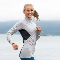 Bergans Of Norway Inner:Pure W Half Zip Aluminium / Solid Charcoal -Bergans Of Norway shop 8935 21738 2