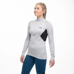 Bergans Of Norway Inner:Pure W Half Zip Aluminium / Solid Charcoal -Bergans Of Norway shop 8935 21738 5