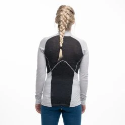 Bergans Of Norway Inner:Pure W Half Zip Aluminium / Solid Charcoal -Bergans Of Norway shop 8935 21738 8