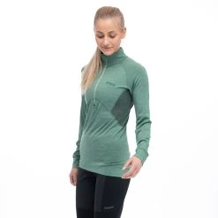 Bergans Of Norway Inner:Pure W Half Zip Jade Green / Dark Jade Green -Bergans Of Norway shop 8935 25319 6