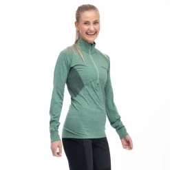 Bergans Of Norway Inner:Pure W Half Zip Jade Green / Dark Jade Green -Bergans Of Norway shop 8935 25319 7