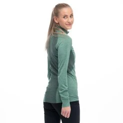 Bergans Of Norway Inner:Pure W Half Zip Jade Green / Dark Jade Green -Bergans Of Norway shop 8935 25319 8