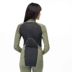 Bergans Of Norway Inner:Pure W Half Zip Olive Green / Solid Charcoal -Bergans Of Norway shop 8935 25359 3