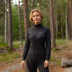 Bergans Of Norway Inner:Pure W Half Zip Solid Charcoal