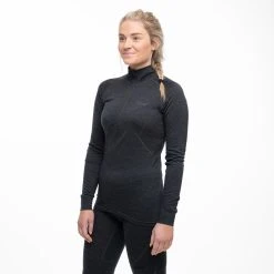 Bergans Of Norway Inner:Pure W Half Zip Solid Charcoal -Bergans Of Norway shop 8935 2618 3