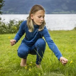 Bergans Of Norway Inner:Pure Youth Half Zip Orion Blue / Solid Charcoal -Bergans Of Norway shop 8946 21504 4